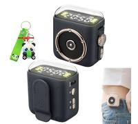 XIANGSHI Portable Clip on Wearable Bluetooth Speaker, Mini Bluetooth Speakers Wireless, Magnetic Waterproof Speaker with Clock Night Light, for Outdoor, Camping, Office, Home (Gray)