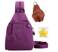 XIANGSHI Waterproof 2-Way Commuter Bag, 2025 New Convertible Backpack Tote, Anti-Theft Crossbody Bags for Women, Switch Between Shoulder Bag and Backpack, Lightweight & Durable (Purple)