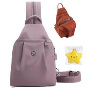 XIANGSHI Waterproof 2-Way Commuter Bag, 2025 New Convertible Backpack Tote, Anti-Theft Crossbody Bags for Women, Switch Between Shoulder Bag and Backpack, Lightweight & Durable (Purple-Pink)