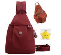XIANGSHI Waterproof 2-Way Commuter Bag, 2025 New Convertible Backpack Tote, Anti-Theft Crossbody Bags for Women, Switch Between Shoulder Bag and Backpack, Lightweight & Durable (Red)