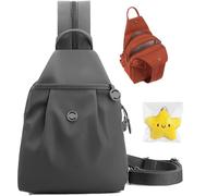 XIANGSHI Waterproof 2-Way Commuter Bag, 2025 New Convertible Backpack Tote, Anti-Theft Crossbody Bags for Women, Switch Between Shoulder Bag and Backpack, Lightweight & Durable (Gray)