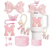 XIANGYUAN Stanley Lot de 8 accessoires de tasse pour gobelet Stanley de 887 ml, 1200 ml avec poignée, y compris paille, bouchon et coffre, bouchon anti-déversement, breloque de poignée, autocollant