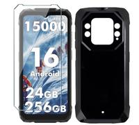 Xiangyun Coque pour Blackview Rock 1 Cover avec 1 pièce Protection écran Verre Trempé - Silicone Bumper Noir Gel TPU Souple Housse Etui Protection Case (6.56")