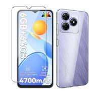 Xiangyun Coque pour Blackview Wave 8/Wave 8C/Oscal Flat 2/Oscal Flat 2C Etui avec Film de Verre Trempé Protection écran, Transparent Anti-Vibration et Glisse Silicone Bumper TPU Souple Cover Housse