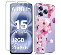 Xiangyun Coque pour Cubot A40 Etui avec Film de Verre Trempé Protection écran, Transparent Anti-Vibration et Glisse Silicone Bumper TPU Souple Cover Housse Case (6.88" WM113)