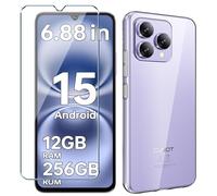 Xiangyun Coque pour Cubot A40 Etui avec Film de Verre Trempé Protection écran, Transparent Anti-Vibration et Glisse Silicone Bumper TPU Souple Cover Housse Clear Case (6.88")