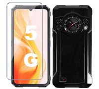 Xiangyun Coque pour Cubot Kingkong 11 Cover avec 1 pièce Protection écran Verre Trempé - Silicone Bumper Noir Gel TPU Souple Housse Etui Protection Case (6.72")