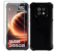 Xiangyun Coque pour Cubot Kingkong ES 3 Cover avec 1 pièce Protection écran Verre Trempé - Silicone Bumper Noir Gel TPU Souple Housse Etui Protection Case (6.74")