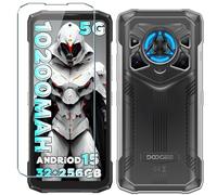 Xiangyun Coque pour Doogee Blade 20 Play Etui avec Film de Verre Trempé Protection écran, Transparent Anti-Vibration et Glisse Silicone Bumper TPU Souple Cover Housse Clear Case (6.6")