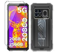Xiangyun Coque pour Doogee Fire 6 Max Etui avec Film de Verre Trempé Protection écran, Transparent Anti-Vibration et Glisse Silicone Bumper TPU Souple Cover Housse Clear Case (6.72")