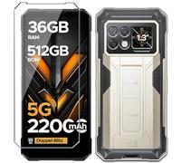 Xiangyun Coque pour Doogee S200 Max Etui avec Film de Verre Trempé Protection écran, Transparent Anti-Vibration et Glisse Silicone Bumper TPU Souple Cover Housse Clear Case (6.72")