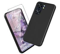 Xiangyun Coque pour Oukitel C58 Pro Cover avec 1 pièce Protection écran Verre Trempé - Silicone Bumper Noir Gel TPU Souple Housse Etui Protection Case (6.7")
