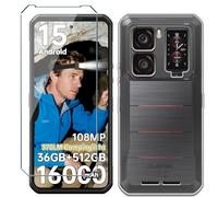 Xiangyun Coque pour Oukitel WP300 Etui avec Film de Verre Trempé Protection écran, Transparent Anti-Vibration et Glisse Silicone Bumper TPU Souple Cover Housse Clear Case (6.8")