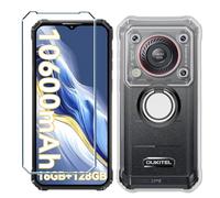 Xiangyun Coque pour Oukitel WP36 Cover + Film de Verre Trempé Protection écran + Anneau de Support - Transparent Silicone Bumper TPU Souple Housse Etui Protection Case (6.52" Clear)