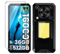 Xiangyun Coque pour Oukitel WP56 Cover avec 1 pièce Protection écran Verre Trempé - Silicone Bumper Noir Gel TPU Souple Housse Etui Protection Case (6.8")