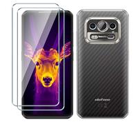 Xiangyun Coque pour Ulefone Armor 25T Pro Cover + 2 X Film de Verre Trempé Protection écran, Transparent Anti-Vibration et Glisse Silicone Bumper TPU Souple Etui Housse Case (6.78")