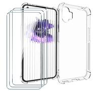 Xiangyun Etui for Nothing Phone 1 Coque - [Crystal] [Quatre Coins Anti-Chute] Transparent Silicone Gel TPU Bumper Clear Protection Case Housse Cover + 3X Film Protecteur Verre Trempé