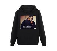 XiangZai Barry White Soul Seduction Hoody Unisex Ptinted Hoodies Long Sleeve Men's Hooded with Pocket Black XL