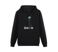 XiangZai Black Sheep Bad Luck Rain Cloud Thunder Hoody Unisex Long Sleeve Hooded with Pocket Black XXL