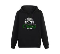 XiangZai Chang Beer Thailand Elephant Hoody Unisex Ptinted Hoodies Long Sleeve Men's Hooded with Pocket Black XXL