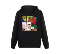 XiangZai Coal Chamber Hoody Unisex Ptinted Hoodies Long Sleeve Men's Hooded with Pocket Black XXL