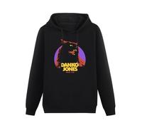 XiangZai Danko Jones Wild Cat Hoody Unisex Ptinted Hoodies Long Sleeve Men's Hooded with Pocket Black XL