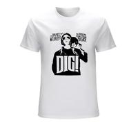 XiangZai Dig Brian Jonestown Massacre & Dandy Warhols Crew Neck Unisex Short Sleeve T-Shirt White L