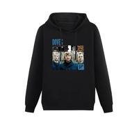 XiangZai Doves Band Hoody Unisex Ptinted Hoodies Long Sleeve Men's Hooded with Pocket Black M