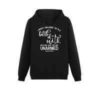 XiangZai I Would Challenge You to A Battle of Wits Unarmed Shakespeare Unisex Hoody with Pocket Black S