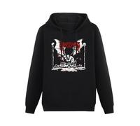 XiangZai Massacre The Second Coming Death Metal Hoody Unisex Ptinted Hoodies Long Sleeve Men's Hooded with Pocket Black XXL