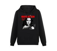 XiangZai Wanda Jackson Rockabilly Hoody Unisex Ptinted Hoodies Long Sleeve Men's Hooded with Pocket Black XXXL