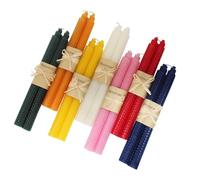 XIANGZHU Lot de 14 bougies en cire d'abeille faites à la main, 22,9 cm, sans fumée et sans goutte, bougies en cire d'abeille pour idées cadeaux à la maison, bougies longues pour mariage, dîner