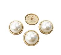 XIANMY Lot de 5 boutons en métal imitation perle pour chemise, robe, pull, veste, 22,5 mm, A04
