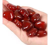 XIANNVXI 10 Pièces Cristal en Forme de Coeur Pierres Cornélien Naturelle Cristaux de Guérison Pierre d'Inquiétude Polie pour Reiki Chakra Relaxation Méditation et Décoration