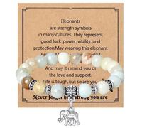 XIANNVXI Bracelet éLéPhant En Perles De Cristal D'Amazonite Pour Femme Cadeau éLéPhant Pour Femme Cadeau De Prompt RéTablissement Femme Cadeaus D'Anniversaire Maman