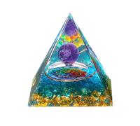 XIANNVXI Cristaux Améthyste Pyramide Pierres Naturelle Energie Positive pour Guérison Chakra Méditation Yoga et Décoration (Vert violet)