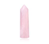 XIANNVXI Quartz Rose 10cm 4 Colonne de Cristal Hexagonale Baguette en Cristal de Guérison Pointe de Cristal Polie pour Reiki, Chakra, Méditation et Décoration, Cadeau
