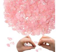 XIANNVXI Quartz Rose Perles Pierre Naturelle PréCieuses 400 Mini Pierres Polies 5-8mm Avec Trous Pink Perle A Ecraser Pour Bracelet,Diy,Colliers,Reiki Cristal Bijoux,Loisirs CréAtifs
