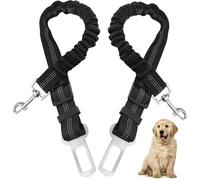 XIANTENG 2 Pièces Ceinture de Sécurité Chien pour BMW 2 Series Active Tourer F45 2014-2021, Réglable 50-75cm Nylon Robuste & Mousqueton Rotatif 360° Protection Voyage pour Animaux,Black
