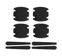 XIANTENG 8 Pièces Protection de Poignée de Porte de Voiture pour Citroën Berlingo II B9 2008-2018, Texture Fibre de Carbone Anti-Rayures Film Protecteur de Cuvette de Porte Autocollants,Black