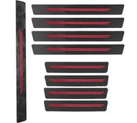 XIANTENG 9 Pièces Protection Seuil de Porte de Voiture pour Toyota Land Cruiser 2010-2025, Plinthes Auto en Fibre Carbone de Anti Rayures