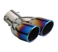 XIANTENG Embout d'Échappement Double pour Kia Rio IV YB2016-2023 - Acier Inoxydable SUS304 Sortie d'Échappement Chromée Silencieux 63mm, Blue-Curved Style