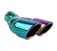 XIANTENG Embout d'Échappement Double pour Kia Rio IV YB2016-2023 - Acier Inoxydable SUS304 Sortie d'Échappement Chromée Silencieux 63mm, Colorful-Curved Style