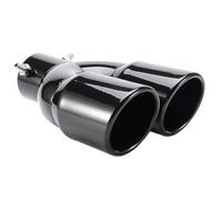 XIANTENG Embout d'Échappement Double pour Kia Rio IV YB2016-2023 - Acier Inoxydable SUS304 Sortie d'Échappement Chromée Silencieux 63mm,Black- Straight Style