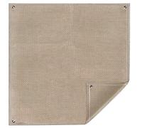 XIANTIAN Tapis de barbecue à gaz résistant à la chaleur, rond, gris, facile à transporter en plein air, protège les surfaces du sol et la pelouse, imperméable et durable