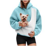 XIANUOJI Sweat à Capuche avec Poche pour Chat et Pochette Kangourou - Pull à Manches Longues pour Les Amoureux des Animaux domestiques - Pulls de Transport pour Chat et Chien (S)