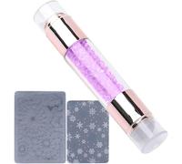 XIANYISS Kit de Stamping Nail Art à double extrémité avec pochoirs et outils pour nail art DIY Nail Design Idéal pour les amateurs de manucure et les débutants