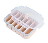 xianynow 1 Pièce Souper Cube, Récipient de Congélation en Silicone, Bac à Glaçons avec Couvercle, pour Soupe, Beurre, Glaçons, Bouillon, Sauce, Récipient Alimentaire, 6 Trous