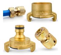 xianzhanEU Lot de 3 raccords rapides en laiton pour tuyau d'arrosage Geka 1" et raccord de tuyau de robinet 1/2", pour raccord de tuyau de jardin