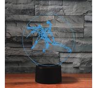 xiao 3D illusion Night Light 3D avion optique illusion Night Light USB batterie (Escrime)